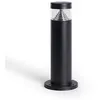 Image de TechBrey Balise LED Extérieure 5W en Saillie sur Pied 30cm Acier Inoxydable Inti Inox Noire 4000K Blanc neutre