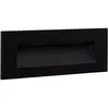 Image de TechBrey Balise Murale Extérieure LED 7W Encastrable Rectangulaire Aluminium Noir Groult 4000K Blanc neutre