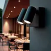Image de TechBrey Applique Murale Extérieure LED 18W Aluminium CCT Sélectionnable Deux Spots Kuriya Anthracite