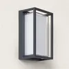 Image de TechBrey Applique murale extérieur LED à double diffuseur sélectionnable Calysta 12 W en aluminium CCT Sélectionnable Anthracite
