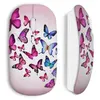 Image de Souris Sans Fil Butterflies pink blue (Maniacase)