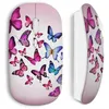 Image de Souris Sans Fil Butterflies pink blue