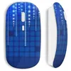 Image de Souris Sans Fil - MANIACASE - Blue pixel style - USB Wifi - Compatible Mac et PC - Couleur Bleu