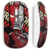 Image de Souris sans fil - Iron Man - Design art - Rouge - USB wifi - Compatible Mac et PC