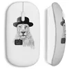 Image de Souris sans Fil - MANIACASE - Say my name - Blanc - Clé USB wifi incluse - Compatible Mac et PC