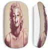 Image de Souris sans fil - MANIACASE - Marilyn - Blanc - Clé USB wifi - Compatible Mac et PC