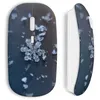 Image de Souris sans fil - MANIACASE - Bleu Neige - Clé USB wifi incluse - Compatible Mac et PC - Technologie sans fil