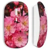 Image de Souris sans fil Pink flowers design (Maniacase)