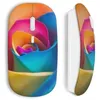 Image de Souris sans Fil - Multicolor - Rose - Clé USB Wi-Fi incluse - Compatible Mac et PC