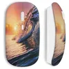 Image de Souris sans Fil - Vague soleil - Blanc - Compatible Mac et PC - USB - WiFi