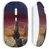 Image de Souris sans Fil - MANIACASE - Leopard sea - USB Wifi Inclus - Compatible Mac et PC - Blanc
