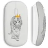 Image de Souris sans Fil - Tiger - Design Tiger - USB WiFi - Compatible Mac et PC - Blanc