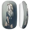 Image de Souris sans fil - MANIACASE - Sexy Girl Comics - Couleur Bleu - USB wifi - Compatible Mac et PC