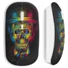 Image de Souris sans Fil Tête de mort Multicolors
