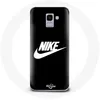 Image de Coque pour Samsung Galaxy A6 2018 Nike Logo blanc fond Noir