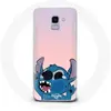 Image de Coque - Samsung - Galaxy A6 2018 - Souple - Rose - Stitch le Nez en l'air rose