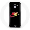Image de Coque pour Samsung Galaxy A8 2018 Nike Logo Couleur fond noir