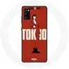 Image de Coque pour Samsung Galaxy S20 La casa de papel Tokyo Fanart logo Fond Rouge