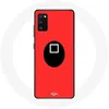 Image de Coque - Squid Game - Samsung Galaxy S20 - Souple - Rouge - Masque carré rouge