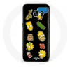 Image de Coque pour Samsung Galaxy S6 Les Simpson autocollants fond noir
