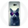 Image de Coque pour Samsung Galaxy A5 Chat Lunettes violettes Style