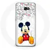 Image de Coque pour Samsung Galaxy A8 2016 Mickey Mouse Fleurs Coeurs