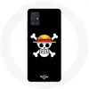 Image de Coque pour Samsung Galaxy A71 One Piece Manga Tete de Mort Fond Noir