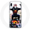 Image de Coque pour Samsung Galaxy A20 Formule 1 Max Verstappen Pilote automobile F1 noir rouge et jaune