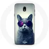 Image de Coque pour Samsung Galaxy S4 Chat avec Lunettes violettes