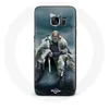 Image de Coque pour Samsung Galaxy S6 Vikings Série Saison 6 Ragnar Lothbrok logo V Epée Gris Fond Brouillard