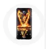Image de Coque pour Samsung Galaxy A3 Vikings Série Saison 6 logo V Epée de Feu Fond Noir