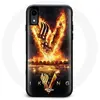 Image de Coque pour Iphone X Vikings Série Saison 6 logo V Epée de Feu Fond Noir