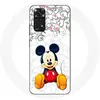Image de Coque pour Xiaomi Redmi Note 11S Mickey Mouse Fleurs Coeurs