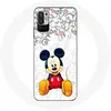 Image de Coque - Mickey Mouse - Xiaomi Redmi Note 10 5G - Souple - Multicolore - Fleurs Coeurs pur
