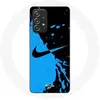 Image de Coque pour Samsung Galaxy A52 Nike Logo Bleu et Noir