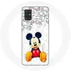 Image de Coque pour Samsung Galaxy A51 5G Mickey Mouse Fleurs Coeurs