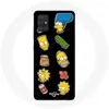 Image de Coque pour Samsung Galaxy A51 5G Les Simpson autocollants fond noir