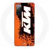 Image de Coque pour Samsung Galaxy S20 FE KTM Logo blanc fond orange