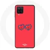 Image de Coque pour Samsung Galaxy A12 BTS Bangtan Sonyeondan BT21 TATA V Fond Rouge