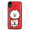 Image de Coque pour Iphone X BTS Bangtan Garçons BT21 RJ de Jin Fond Rouge