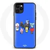 Image de Coque pour Iphone 11 Pro Max BTS BT21 Tata Chimmy Cooky Rj Koya Shooky Et Mang Jouent De la musique Fond Bleu