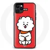 Image de Coque - MANIACASE - Iphone 13 Pro - Rouge - BTS Bangtan Garçons BT21 RJ - Souple en silicone rouge