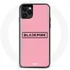 Image de Coque pour Iphone 11 Blackpink Groupe de K-pop Logo Fond Rose
