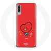 Image de Coque pour Samsung Galaxy A50 BTS Bangtan Garçons BT21 TATA V Fond Rouge