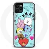 Image de Coque pour Iphone 13 Pro - BTS - BT21 - Silicone Noir - Souple - Protection noir