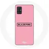 Image de Coque pour Samsung Galaxy A71 Blackpink Groupe de K-pop Logo Fond Rose