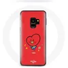 Image de Coque pour Samsung Galaxy S9 Plus BTS Bangtan Garçons BT21 TATA V Fond Rouge