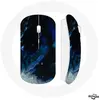 Image de Souris Sans Fil Nuages de fumée multicolore de bleu gris et noir sur fond noir