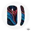 Image de Souris Sans Fil Texture abstraite bleu noir rouge (Maniacase)