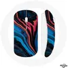 Image de Souris sans fil - MANIACASE - Texture abstraite - Bleu, noir, rouge - USB wifi - Compatible Mac et PC